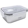 Nerthus FIH 1515 lunch box acciaio inox rettangolare 1200 ml ermetica adatta microonde ideale per trabajo oficina