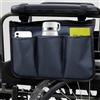 Firavggu Borsa per Braccioli Carrozzina Impermeabile in Tessuto Oxford con 3 Scomparti - Borsa Laterale per Carrozzina - Adatta alla Maggior Parte delle Carrozzine e Deambulatori (Blu Scuro)