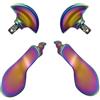 LiXiongBao 4PCS Paddle Posteriori in Metallo per PS5 DualSense Edge Controller, Ricambi Intercambiabili per PS5 DualSense Edge Wireless Controller (Arcobaleno) [video game]