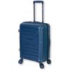 Valigeria.shop Valigia ORMI 55x40x20cm Legera Idoneo Raynair Trolley Espandibile Rigido in ABS Bagaglio a Mano da Cabina Seratura a Combinazione Luchetto Americano TSA 8 Ruote (Blu)