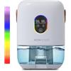 MONHOUSE Deumidificatore - 1000 Ml - Silenzioso Assorbitore Di Umidita Elettrico - 7 Luci Notturne Colorate, 2 Modalita Di Lavoro, Spegnimento Automatico Dell'Umidita E Indicatore Della Temperatura