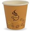 Palucart 500 bicchieri in carta per caffe 90ml colore Avana con Grafica Tazzina Chicco di Caffè(3 oz) bicchierini biodegradabili cartoncino