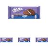 Milka, Cookie Sensations Oreo, Biscotto al Cacao con Goloso Ripieno di Crema Oreo e Pepite di Cioccolato al Latte, con Latte Alpino, Cacao Sostenibile, 156g (6 biscotti da 26g) (Confezione da 4)