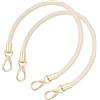 QUARKZMAN Tracolla in Pelle per Borsa, 2pz Manico di Ricambio Corto Intrecciata PU con Fibbie Metallo per Borsetta Fai da Te Borse a Mano (50cm, Cinturino Beige + Chiusura Oro