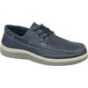 Charles Southwell Scarpe da barca da uomo in finta pelle con chiusura a strappo o lacci, casual, leggere, comode, Blu navy con lacci, 40 2/3 EU