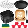 Woderkilay Accessori Friggitrice ad Aria per Philips 5000/3000 Serie L 4.1L (HD9255, HD9252, HD9200), Teglie Silicone Friggitrice ad Aria riutilizzabile per Philips Essential 4,1L, Accessori Airfryer senza BPA