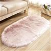 Generic Tappeto Salotto Pelo, Morbido Tappeti, Moderno di Forma Ovale Tappeti per Soggiorno per Divano Camera da Letto Home Decor(Pink,80x180cm)