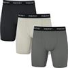 INNERSY Boxer da uomo a rete lunga, da uomo, con apertura, in morbido stile retrò, confezione da 3, Nero/Grigio scuro/Grigio, L