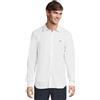 Lacoste Long Sleeve Slim Fit Poplin Button Down Shirt Camicia, Bianco, L Uomo