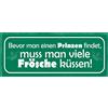 Schatzmix Blechschild Spruch Bevor Man einen Prinzen findet Metallschild Wanddeko 27x10 cm Tin Sign Targa di Metallo da Parete, Lamiera, Multicolore