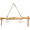 Biscottini Lampadario rustico taverna 161x41x30,5 cm - Lampadario legno rustico - Lampadario vintage legno di tiglio - Lampadari vintage da soffitto