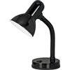 Eglo Basic lampada da tavolo, lampada da tavolo a 1 fiamma, lampada da tavolo in acciaio e plastica, colore: nero, attacco: E27