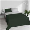 Italian Bed Linen Set Lenzuola Matrimoniale 100% Cotone Natural Color, Made in Italy - Completo Letto, Lenzuolo Sotto con Angoli, Telo Sopra 240x300cm e Federe con Patella Interna, Verde Oliva/Grigio Chiaro
