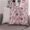 PETTI Artigiani Italiani - Coppia di Federe Cuscino 80x80 cm in Microfibra, Cuscini Arredo Camera da Letto, Divano, Salotto, Set 2 Fodere Copricuscino, Federa Lipstick Bianco, 100% Made in Italy