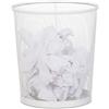 Relaxdays Cestino Gettacarta, Ufficio & Cameretta, Aperto, Rotondo, Metallico, Bidone della Carta, HxD 28x26 cm, Bianco