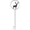 Louis Moulin Decorazione da giardino per piante di cervo, 122 cm, motivo tagliato in metallo, vernice epossidica resistente ai raggi UV e al gelo, ideale per giardino, terrazza e aiuola