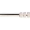 CARILLO HOME - Bastone tenda acciaio lucido terminale Tubo Quadro Linea Oro - Estensibile da 160 a 300 cm