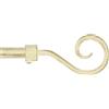 CARILLO HOME - Bastone tenda avorio oro terminale Pastorale Linea Oro - Estensibile da 110 a 200 cm