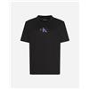 Calvin Klein Jeans Logo Glitter W - T-shirt - Donna - Nero