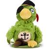 Disney Store Peluche da Spalla Pappagallo Pirata, Pirati dei Caraibi, 13 cm, Peluche con Piastra Magnetica, Accessorio per Costumi