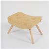 Totò Piccinni SGABELLO con gambe in legno di faggio in tessuto di Design (Giallo, Sgabello)