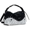 Desigual borsetta borsa a tracolla Bergamo Snake Patch Shoulder Bag Black nero