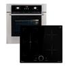 KKT KOLBE Cucina: 60cm Forno da incasso BO8810SS + 60cm Piano Cottura Induzione IH85901FZ | Aria calda | Cassetti telescopici | Timer automatico | 2 volte Vetri per l'isolamento termico | SET8810IH592FZ