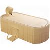 Simcat Vasca da bagno calda e ghiacciata 2 in 1, vasca portatile per adulti, 150 x 55 cm, vasca pieghevole autoportante con coperchio, vasca calda e ghiacciata con strato isolante ispessito (150 x 55