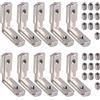 AUTOUTLET Staffa Angolare 10 pezzi Slot per EU2020 a Forma L per Scanalatura 6 mm Connettore Angolare in Alluminio