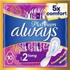 Always Platinum, assorbenti igienici lunghi, taglia 2, con ali, formato Eco x160 (16 confezioni da 10 pezzi)