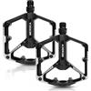 Global-Daily Pedali per bicicletta, set di pedali per bici 9/16 in alluminio antiscivolo, pedali di ricambio per bici da strada/montagna, BMX, MTB, Spin Bike (nero)