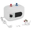 MINRS 6 l, scaldabagno elettrico, da cucina, 1500 W, 220 V, scaldabagno istantaneo, 30 - 65 °C, per lavabo, cucina, bagno, bianco