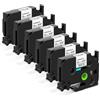 MarkField 6x TZe-231 12mm Nastro Etichette Compatibile con Brother P-touch | TZe-231 Nero su Bianco Nastro per Etichette, TZ Tape 0.47 12mm x8m per PT-H200 H105 H107 H101C H100R 1005 1250 D200 E110 Cube