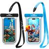 iVoler Custodia Impermeabile Smartphone IPX8 Fino a 7.0'', Nero+Blu
