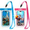 iVoler [2 Pezzi Custodia Impermeabile Smartphone IPX8, Sacchetto Impermeabile Cellulare fino a 7.0'', Universale Cover Subacquea per iPhone 17/16/15 Pro Max, Samsung Galaxy, Xiaomi (Blu+Rosa)