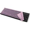 HAOBIN Dunn - Pellicola protettiva universale per tastiera, in silicone, universale, impermeabile, antipolvere, per tastiera desktop (rosa)