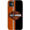 SUPER FABRIQUE Custodia in silicone morbida trasparente per Apple iPhone stampata in Francia, Harley Davidson Orange (iPhone 11), CO HD9