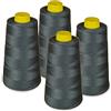 Lialina® Filo da Cucire Overlock 4 Bobine a Cono da 2700m 40S/2 100% Poliestere Colore Grigio scuro Cod. 347