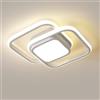 Arcadia Plafoniera LED - Lampada LED Soffitto - Applique Quadrata Luce Bianco Naturale 4500K 2000 Lumen 20W- Illuminazione Soggiorno Bagno Cucina Camera Corridoio 27 cm
