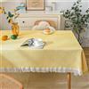 CHUYIX - Tovaglia in cotone e lino con nappe 90 x 180 cm, rettangolare, lavabile, antipolvere, per tavolo da cucina, da picnic, decorazione natalizia per tavolo da pranzo