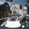 SUCIKORIO Striscia LED Neon 20 Metri, Silicone Rotondo COB Strisce LED Esterno 20m Impermeabile Ignifugo IP65 Luci Leds Cucina 220V Bianco Freddo 6000K Tagliabile 120 LED/m LEDs Strip Con Interruttore