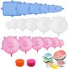 PlsMupn Coperchio in silicone riutilizzabile 18 pezzi coperchi estensibili in silicone permanente coperchio alimentare in 6 misure diverse per barattoli, ciotole, bottiglie