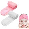 KCOQINA 2 Fascia per Capelli Cosmetica in chiusura a strappo, Fascia per il Trucco,Fascia per il lavaggio del viso,Regolabile Spa Fascia,Lavaggio del Viso Trucco e Sport fasce per capelli donna trucco