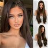 Onlygirl Natural Hairline Brown Color Drag Queen Wigs Dark Brown Synthetic Lace Front Wigs For Women Cosplay Party Daily Use 26