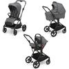Foppapedretti Spritz I-Size, Sistema Modulare Combinato per Bambini, Navicella Passeggino e Seggiolino auto I-Size, Titanium