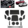 BSTW Compatibile con Toyota Yaris Cross 2021 2022 2023 2024 2025 Tappetini Antiscivolo per Yaris Cross Tappetini in Gomma per Console Centrale, Porta Bicchieri, Scanalatura Porta (Bianco)