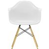 Vitra - Poltrona Eames Plastic - Bianco - Acero massiccio - Designer Charles & Ray Eames