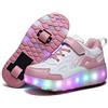 Aizeroth USB Ricarica LED Luci Brillantini Skateboard Scarpe Sportive con Rotelle Retrattile Sneakers Outdoor Multisport Luminose Running Calzature da Ginnastica per Bambini Ragazze e Ragazzi