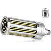 DragonLight 100W Lampadina a LED super luminosa, senza ventola (sostituisce 800 Watt), E27 LED con adattatore E40, 6000K, 12.000 lumen, per illuminazione geografica, garage, officina,luce stradale