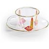 SELETTI TAZZA CAFFE C/P VETRO TONGUE 15975